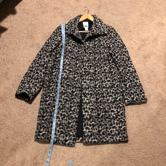 Leopard animal print wool blend light coat - Picture 5 of 8